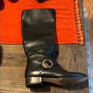 Tory Burch riding boots black/gold